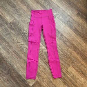Lululemon leggings, hot pink, size 0